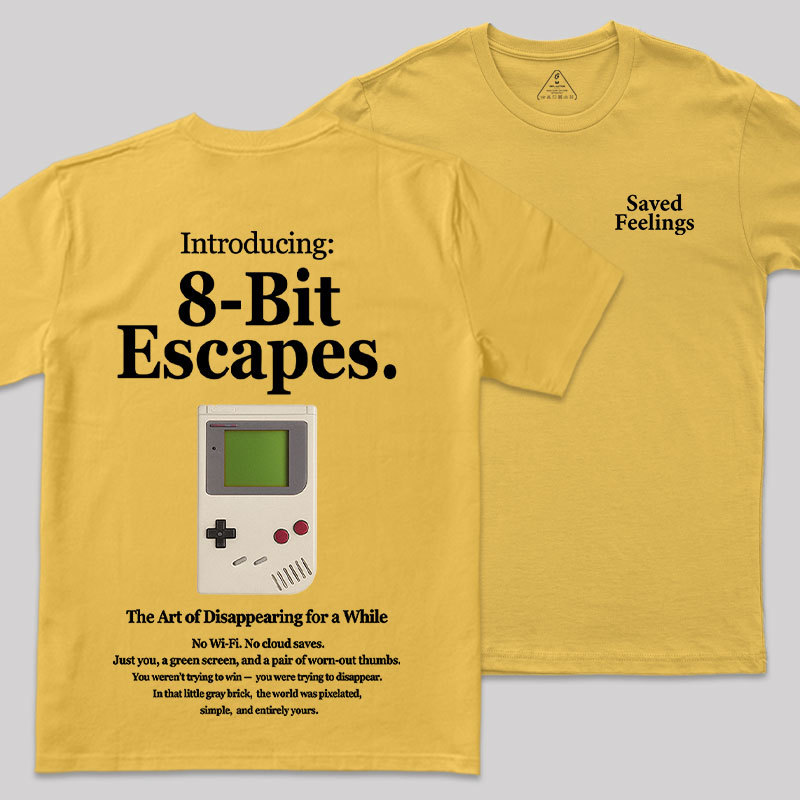 8-Bit Escapes Front and Back Printed Geek T-Shirt
