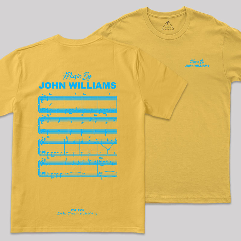 Music by John Williams Front and Back Printing Geek T-Shirt