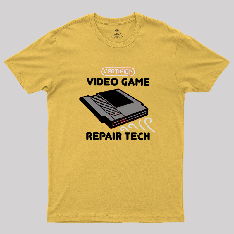 Certified Video Game Repair Tech Geek T-Shirt
