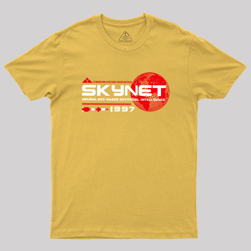 Skynet Globe Lts Worn Geek T-Shirt