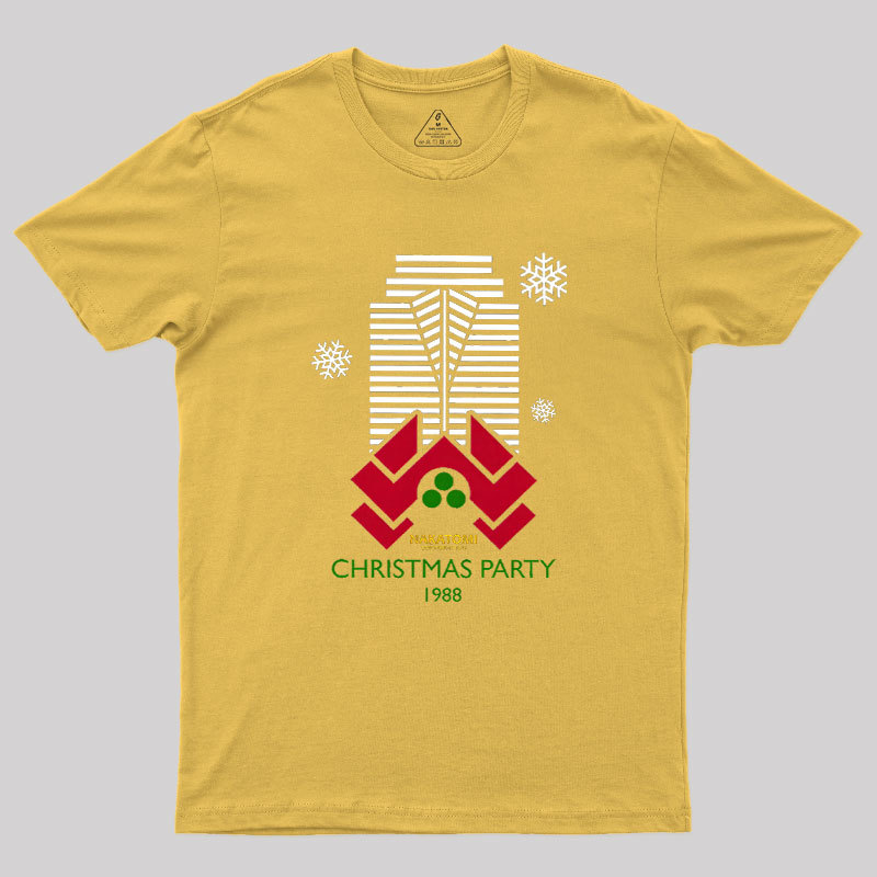 Geeksoutfit Nakatomi Christmas Party Geek T-Shirt for Sale
