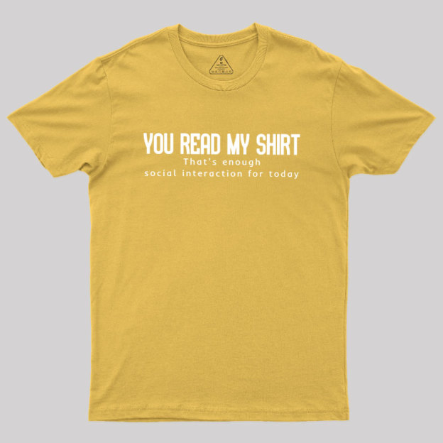 Social Interaction Geek T-Shirt