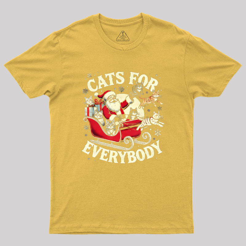 Christmas Cat Santa Cat Lover Geek T-Shirt