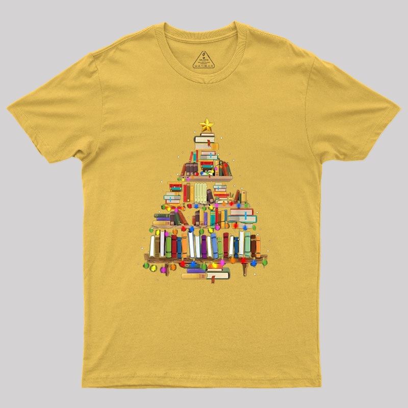 Book Tree Christmas Geek T-Shirt