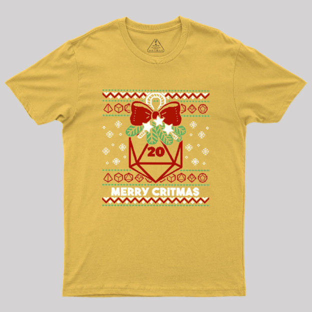 Merry Critmas Ugly Sweater Geek T-Shirt