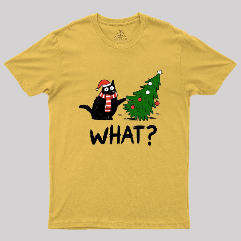Christmas Cat What Geek T-Shirt