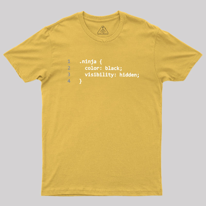 CSS Coding Ninja Geek T-Shirt