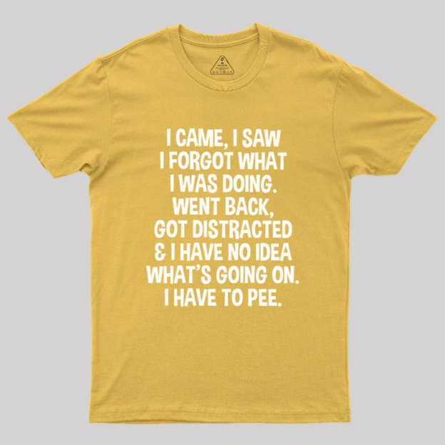 I Came I Saw I Forgot What I Was Doing Geek T-Shirt