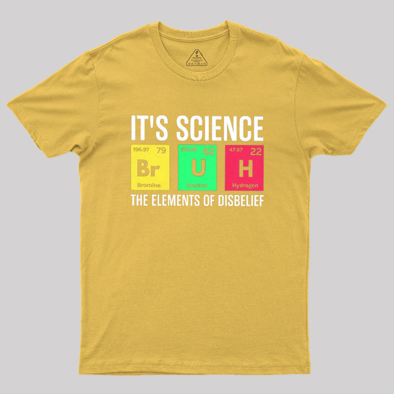 Funny Periodic Table Science Bruh Geek T-Shirt