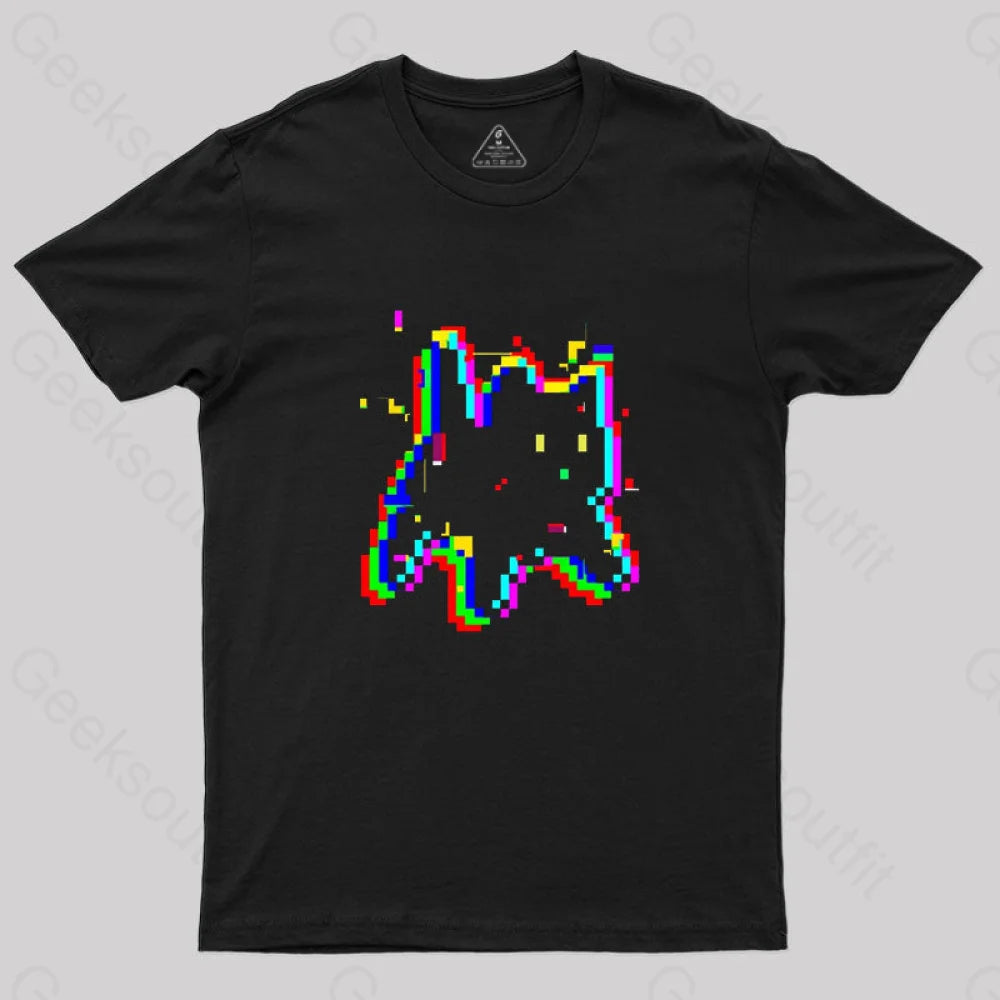 8 Glitch Nerd T-Shirt Black / S