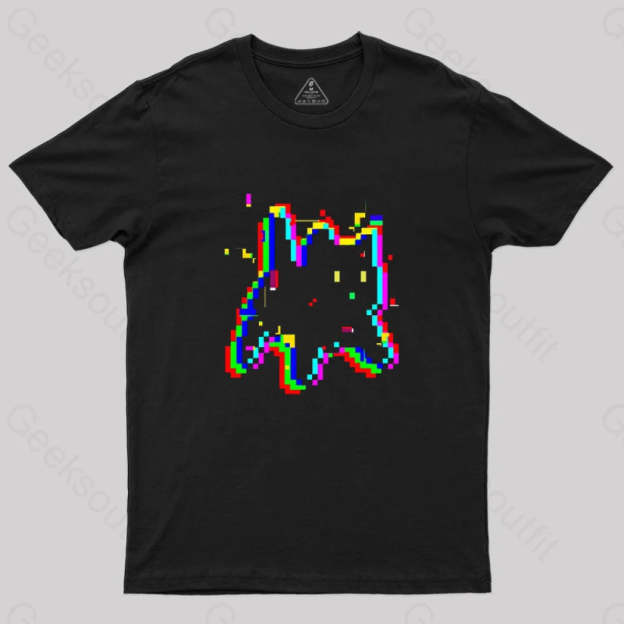 8 Glitch Nerd T-Shirt Black / S