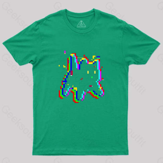 8 Glitch Nerd T-Shirt Green / S