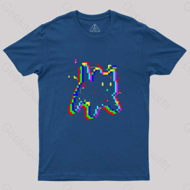 8 Glitch Nerd T-Shirt Navy / S