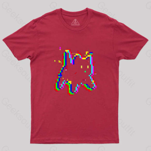 8 Glitch Nerd T-Shirt Red / S