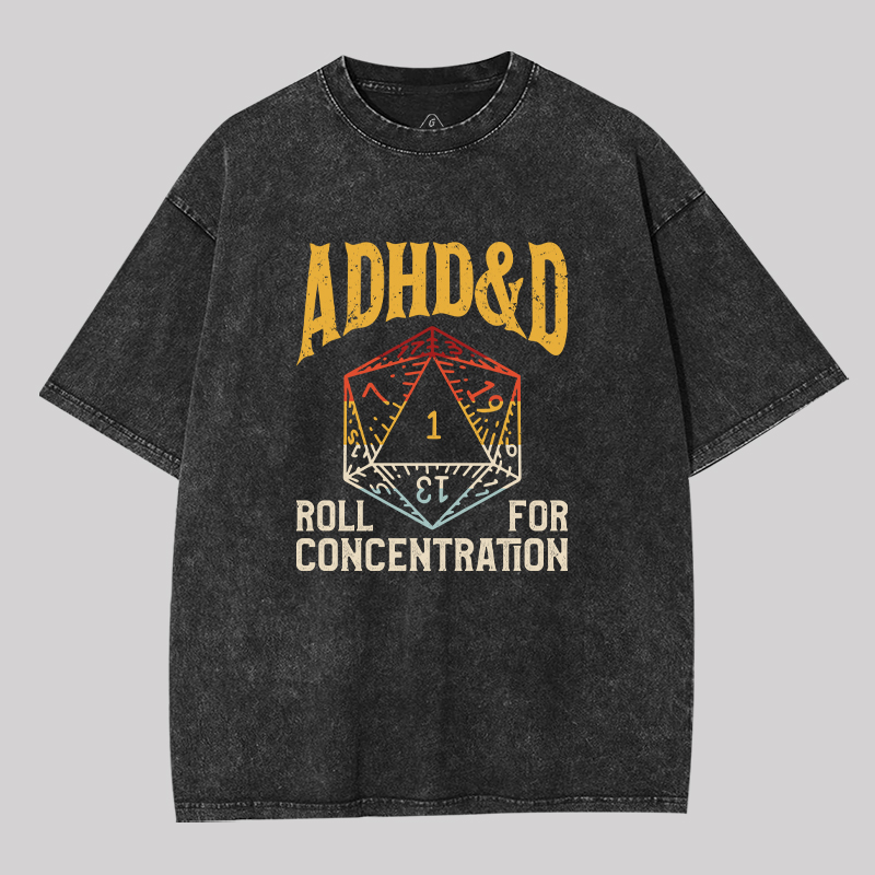 ADHD&D Dice Washed T-shirt