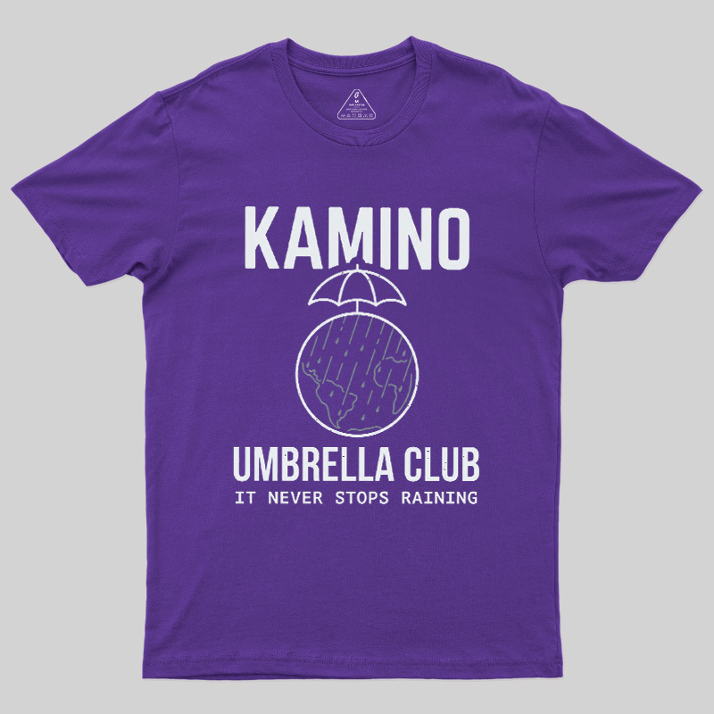 Never Stops Raining Umbrella Club Geek T-Shirt