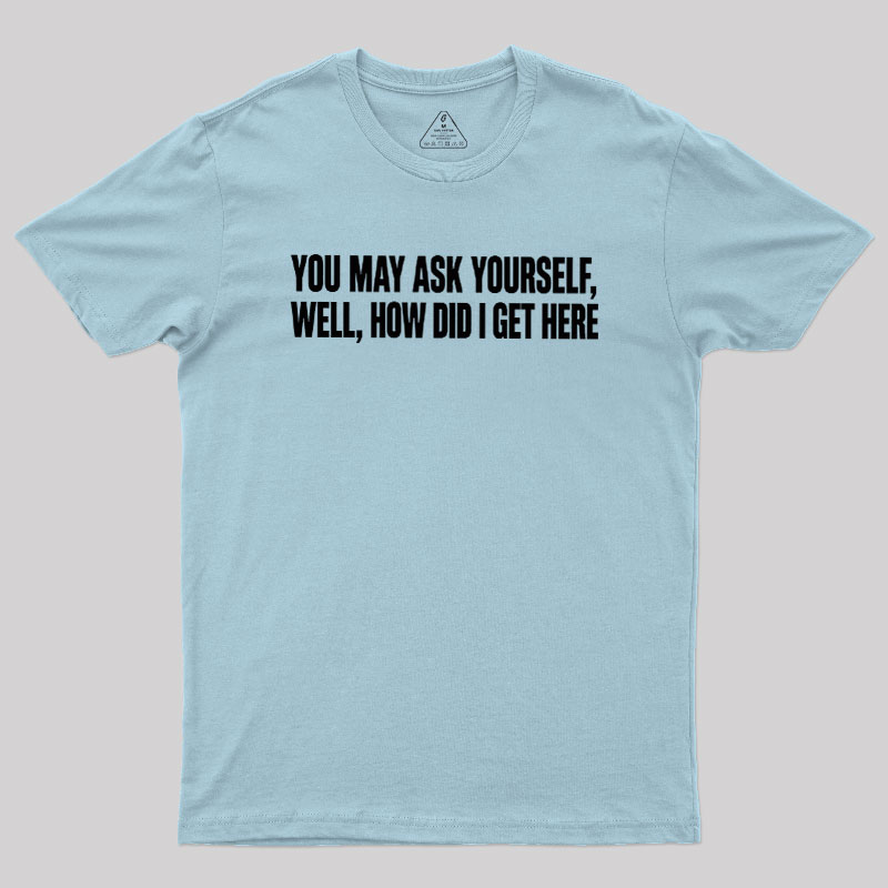 You May Ask Yourself Well How Did I Get Here Geek T-Shirt