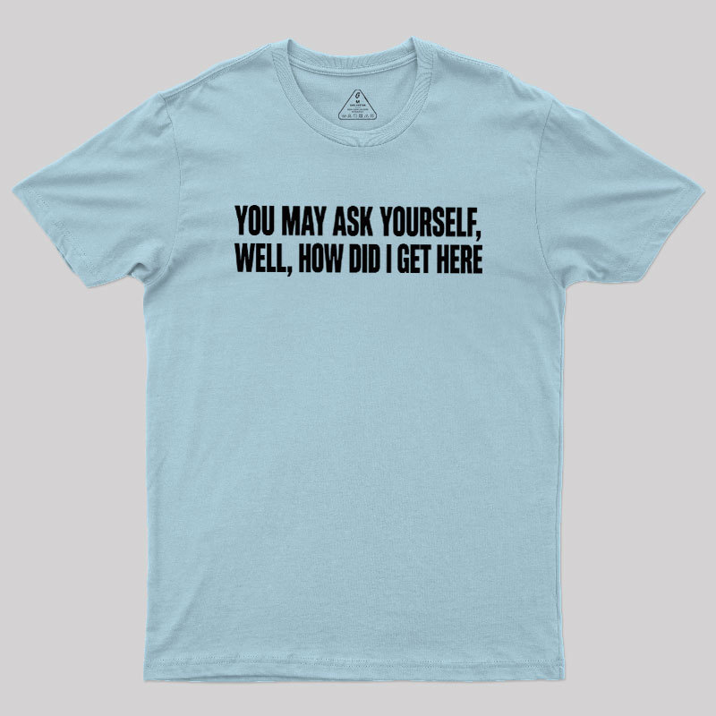 You May Ask Yourself Well How Did I Get Here Geek T-Shirt