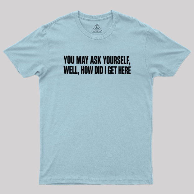 You May Ask Yourself Well How Did I Get Here Geek T-Shirt