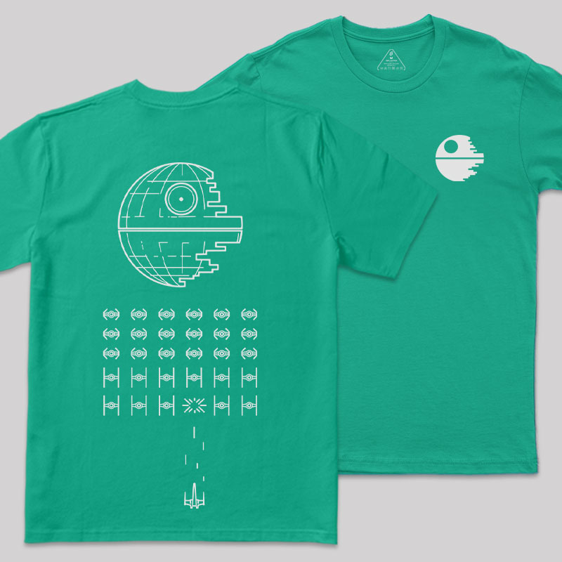 Pixel Wars Front And Back Printing Geek T-Shirt