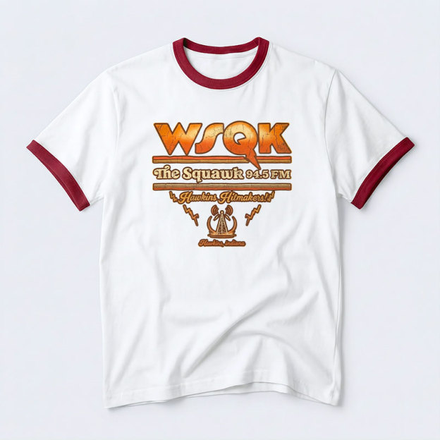 WSQK Geek Retro Ringer T-Shirt