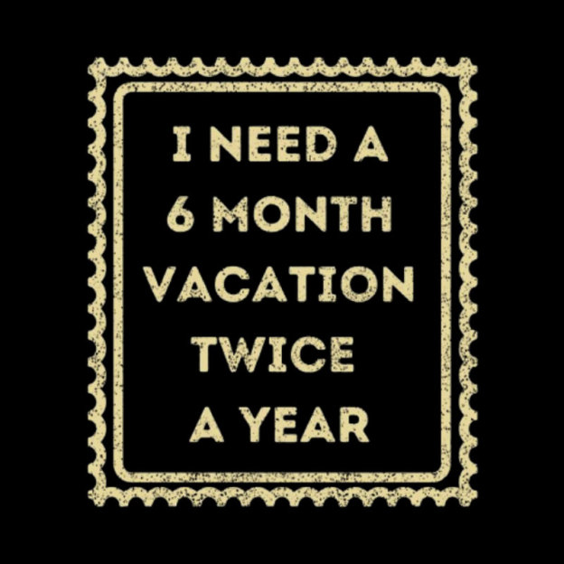 6 Month Vacation Twice A Year Geek T-Shirt