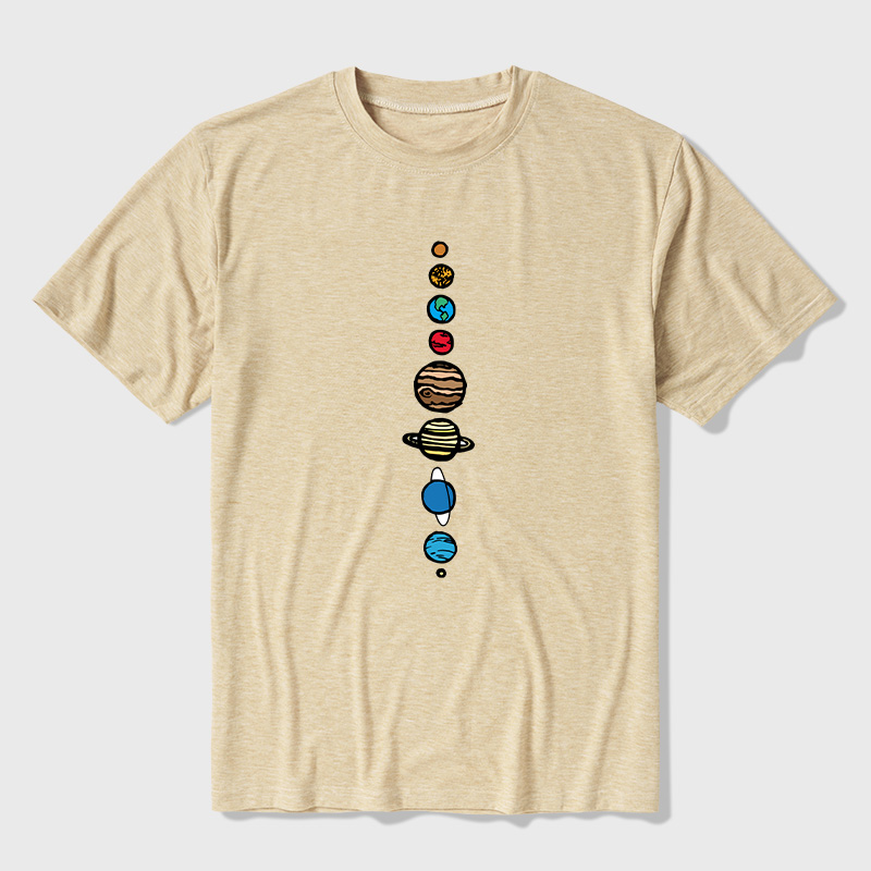 Space Nerd Planets Ultra Soft Heather Tees