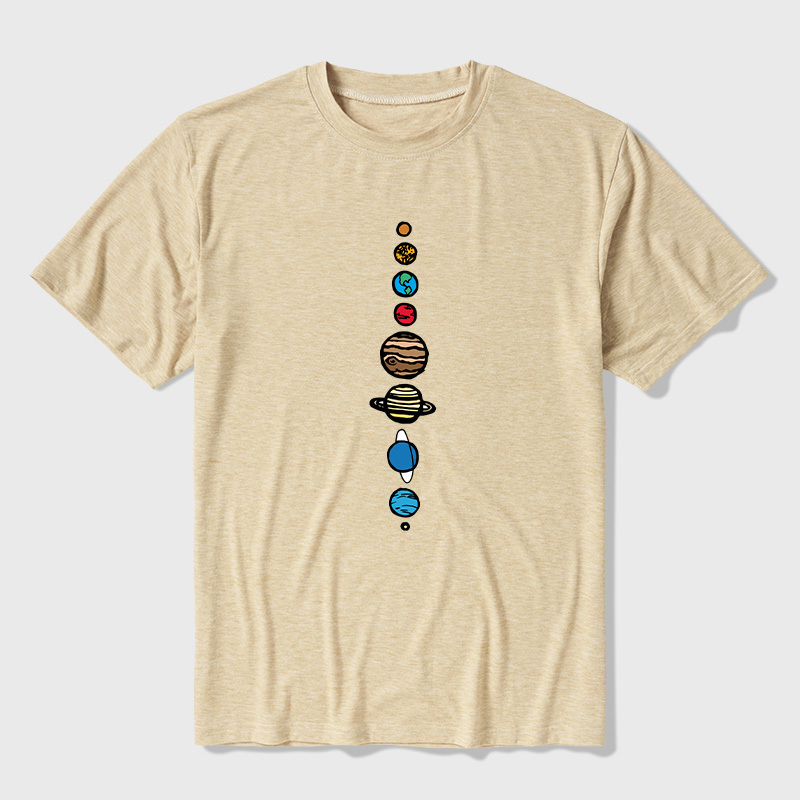 Space Nerd Planets Ultra Soft Heather Tees