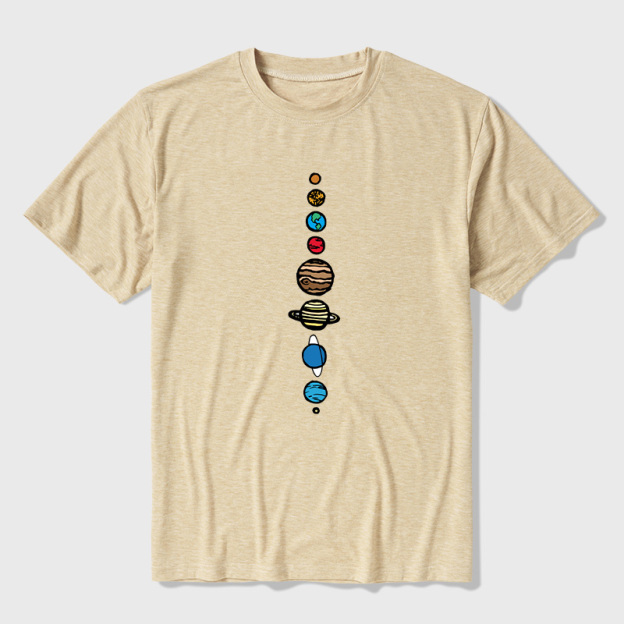 Space Nerd Planets Ultra Soft Heather Tees