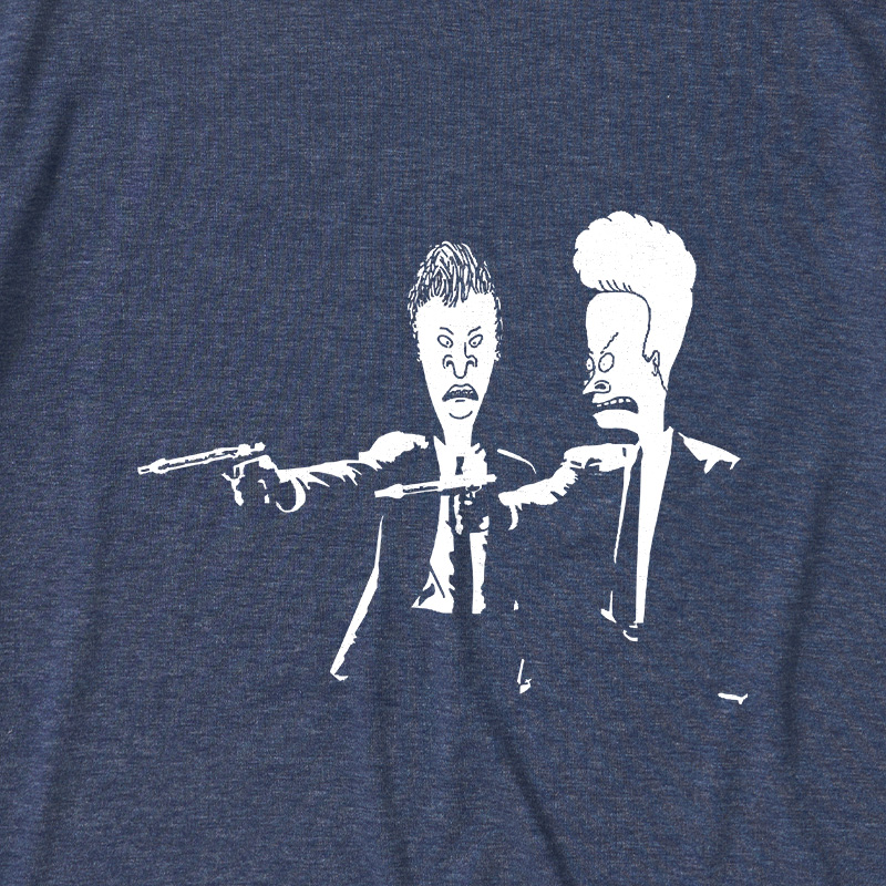 Beavis And Butthead Pulp Fiction Ultra Soft Heather Tees