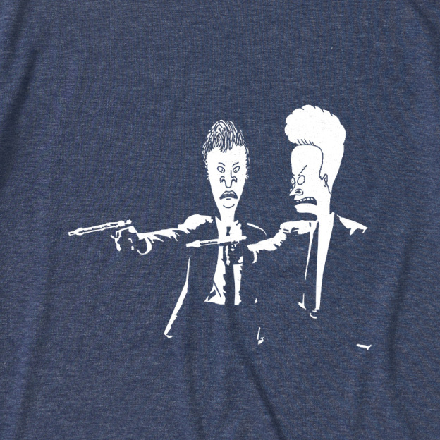 Beavis And Butthead Pulp Fiction Ultra Soft Heather Tees