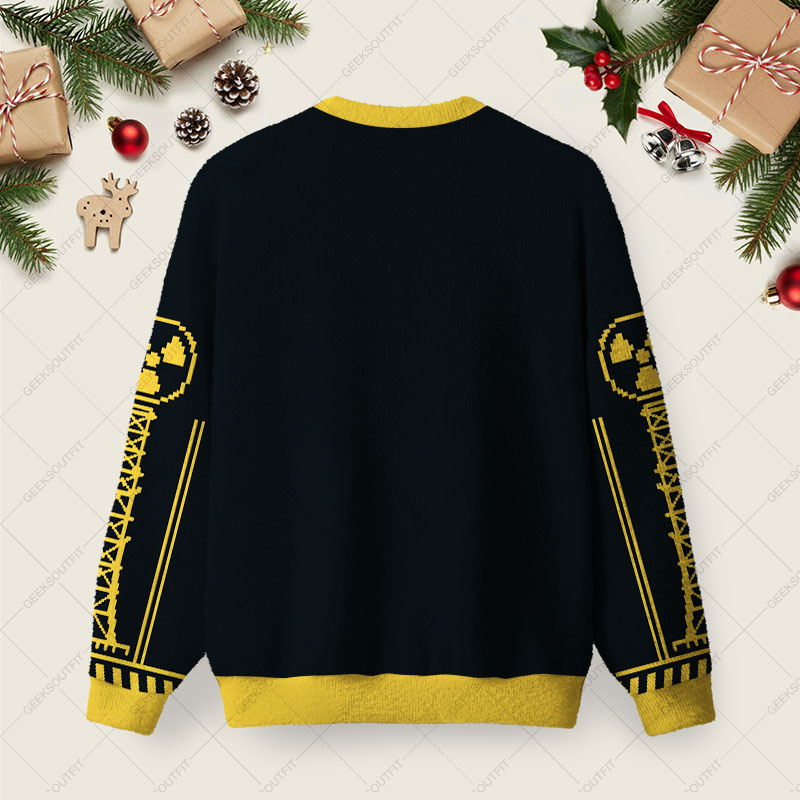 Chernobyl 1986 Safety Operation Team Ugly Christmas Fuzzy Fleece Sweatshirt