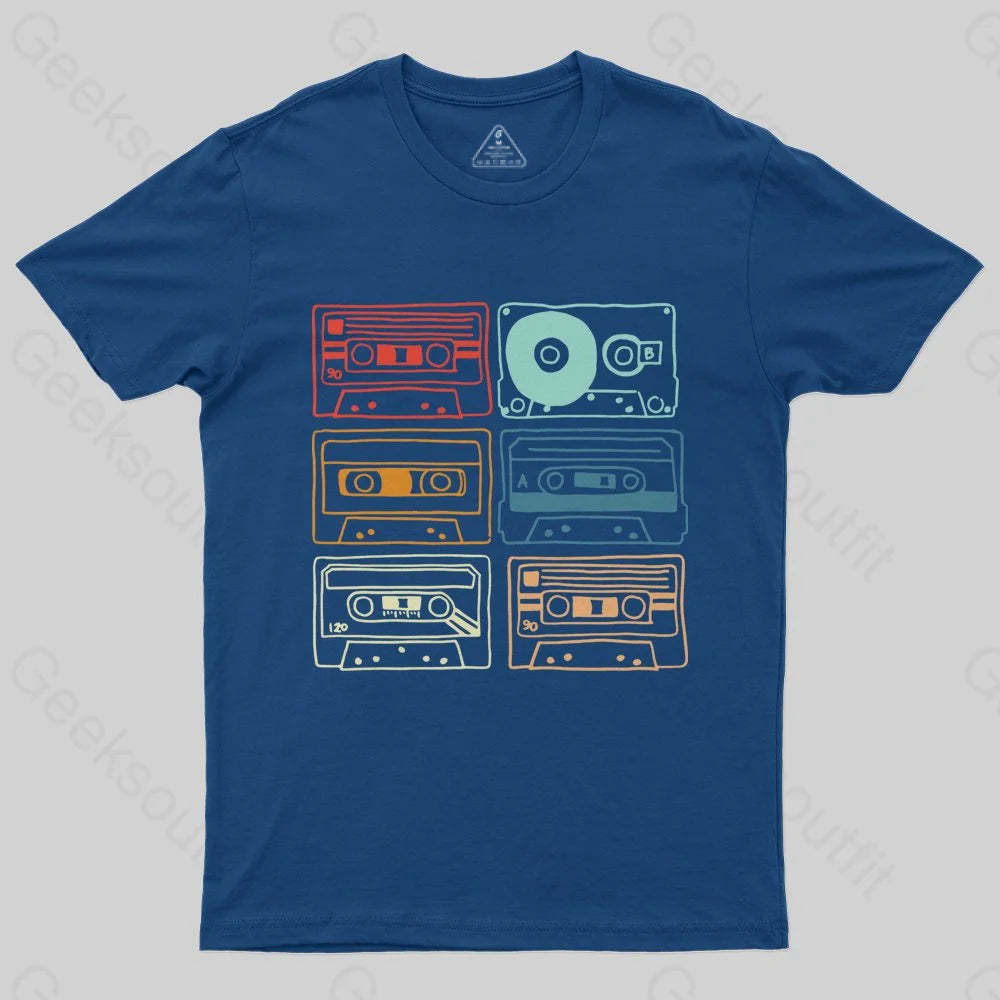 80s 90s Retro Party Costume Cassette Tapes T-Shirt - Geeksoutfit