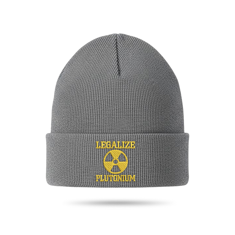 Legalize Plutonium Geek Embroidered Beanie