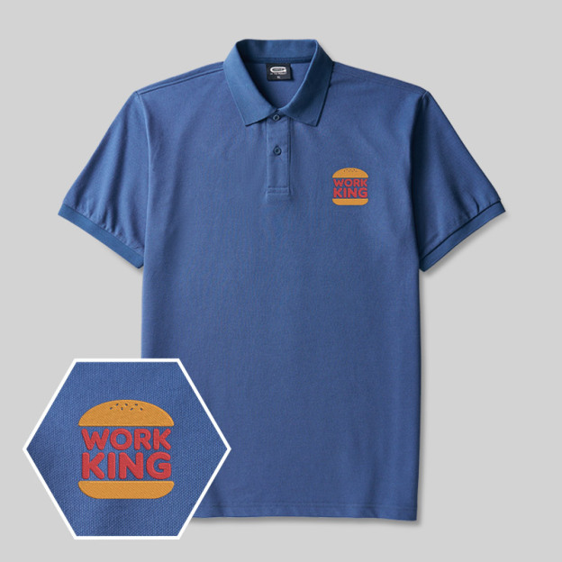 Work King Geek Embroidered Polo Shirt