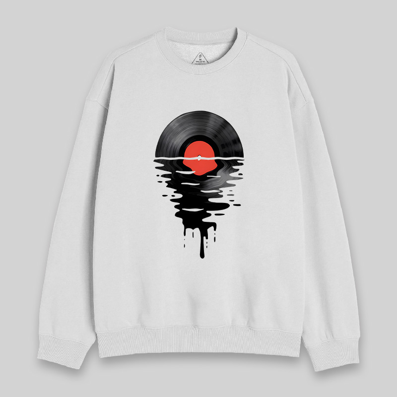 Vinyl LP Music Record Sunset Sweatshirt