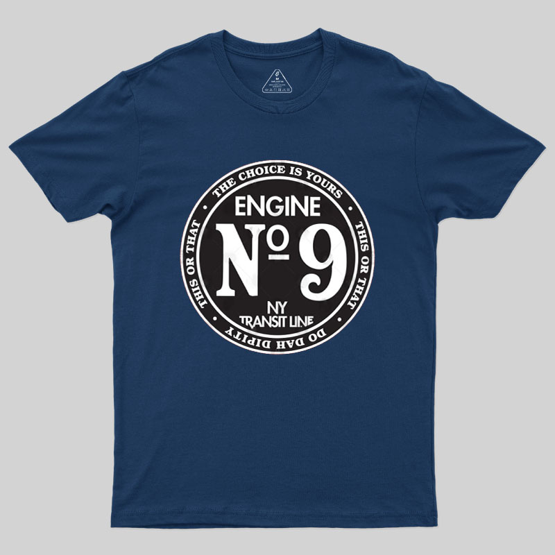 Engine #9 On The New York Transit Line Geek T-Shirt