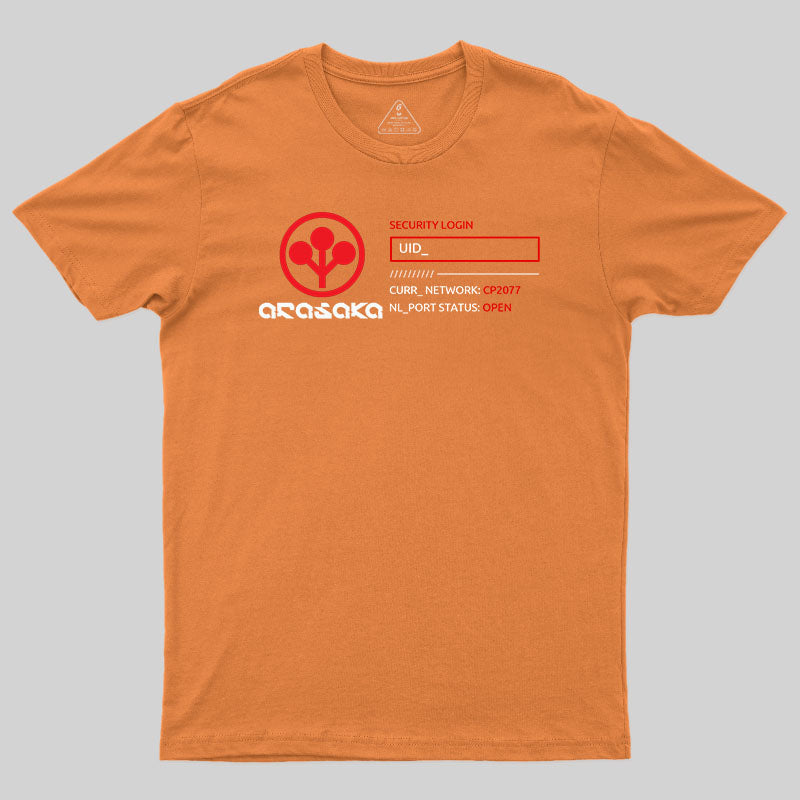 Geeksoutfit Arasaka Terminal-Cyberpunk 2077 T-Shirt for Sale