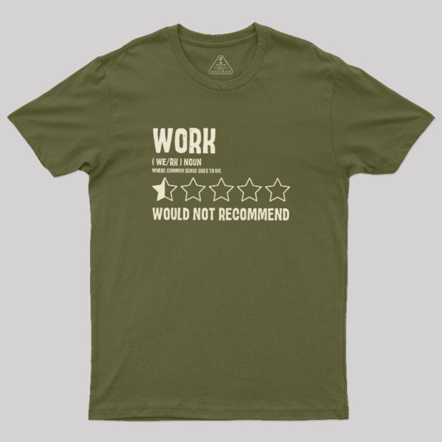 Would Not Recommend Geek T-Shirt