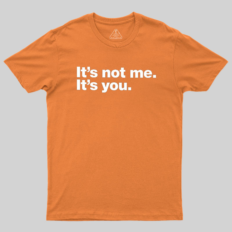It Is Not Me It Is You Geek T-Shirt