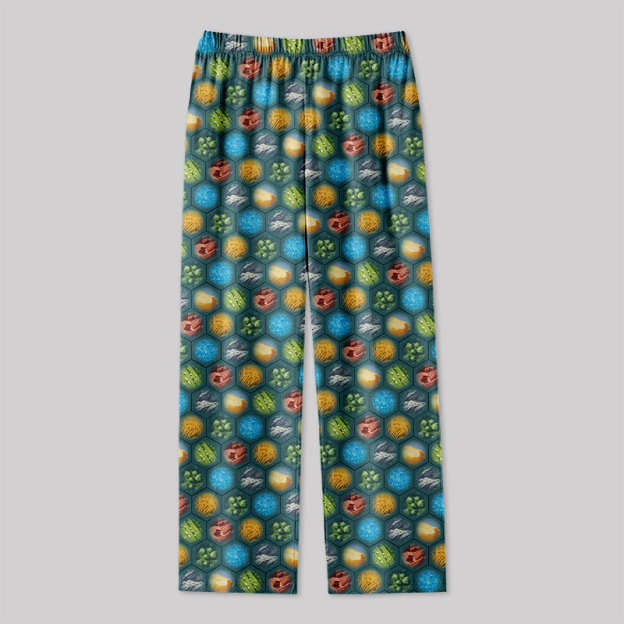 Board Games Full Print Green Geek Loungewear Pants