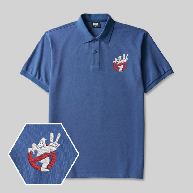 Ghostbusters Geek Embroidered Polo Shirts