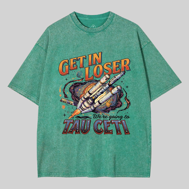 Tau Ceti Road Trip Geek Washed T-shirt