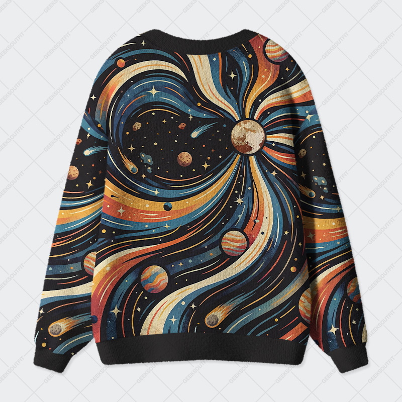 PLUTO Vintage Geek Ugly Cardigan Sweaters