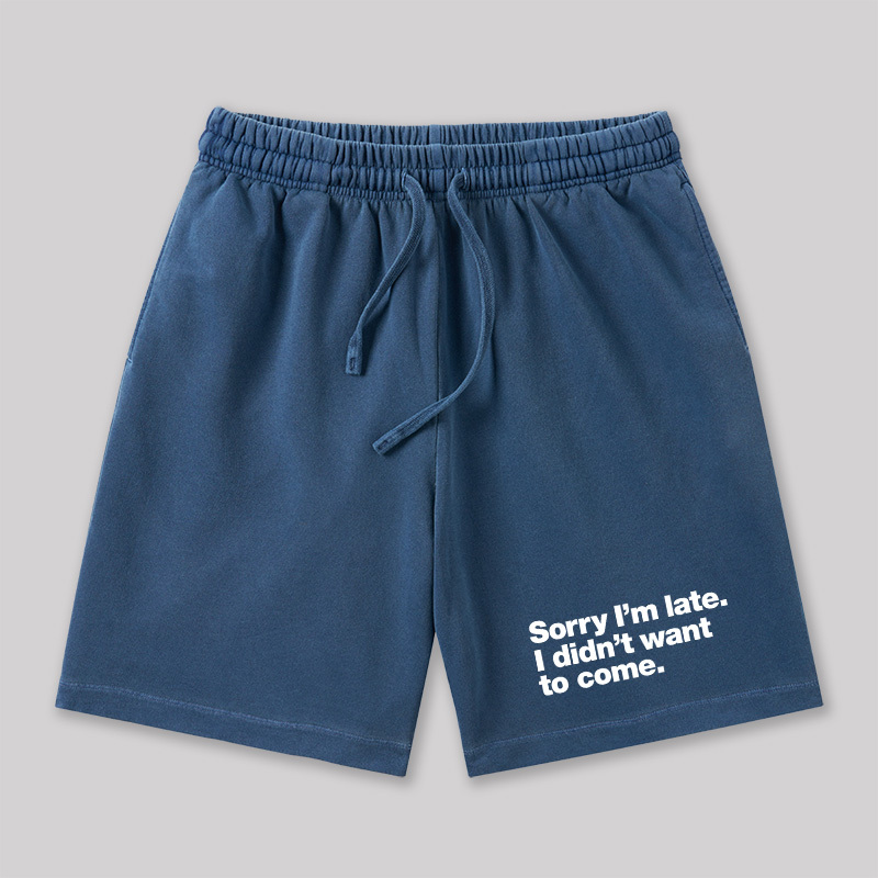 I Didn't Want to Come Geeky Washed Shorts