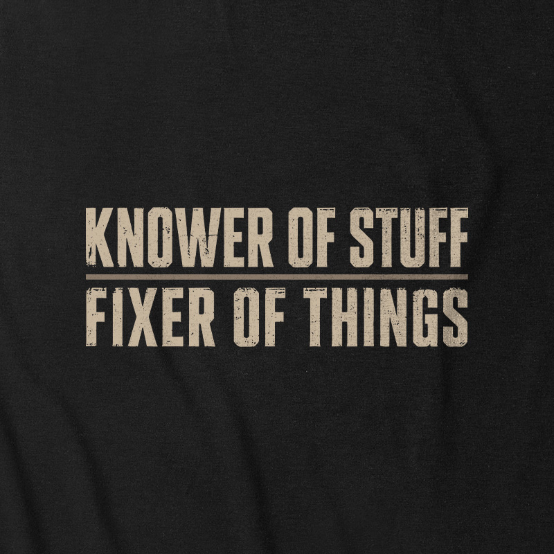 Knower Of Stuff Fixer Of Things Ultra Soft Heather Tank