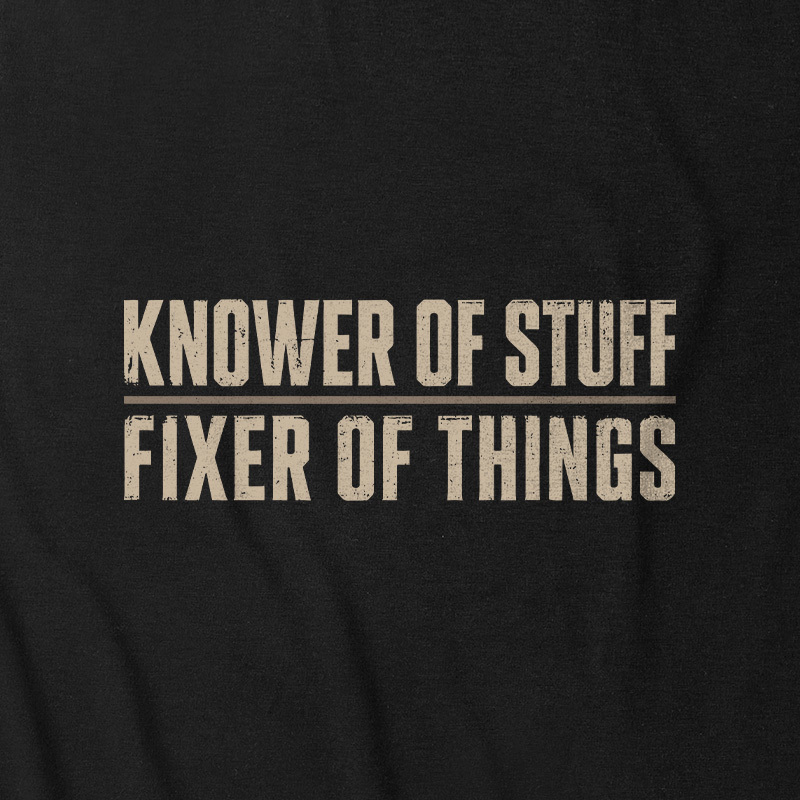Knower Of Stuff Fixer Of Things Ultra Soft Heather Tank