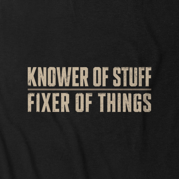 Knower Of Stuff Fixer Of Things Ultra Soft Heather Tank