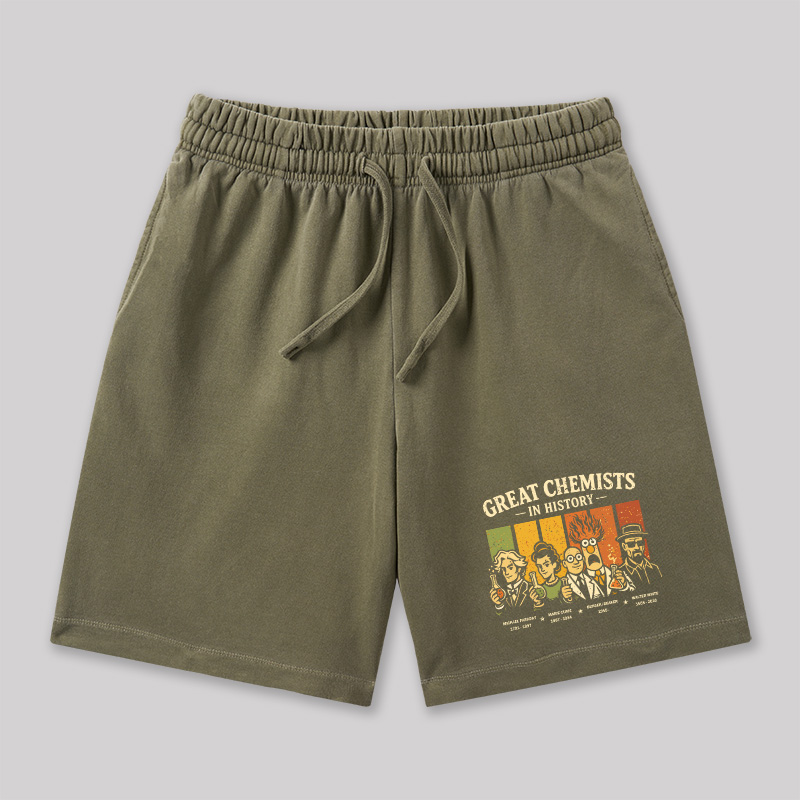 Great Chemists In History Geeky Washed Shorts