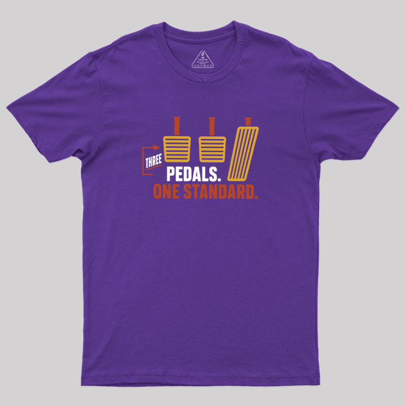 Three Pedals One Standard Geek T-Shirt